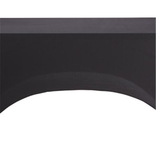 Iceberg Enterprise Iceberg Enterprise 16521 Black Stretch-Fabric Table Cover; Polyester & Spandex - 30 x 72 in. 16521